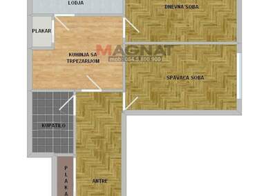 Dvosoban stan, Beograd, Karaburma, prodaja, 52m2, 131888e, id1395450