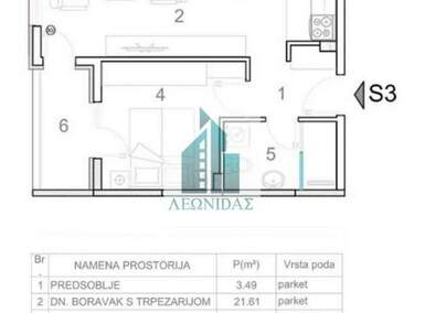Jednoiposoban stan, Niš, Somborska, prodaja, 46m2, 83000e, id1397203