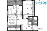 Jednoiposoban stan, Novi Sad, Nova Detelinara, prodaja, 47m2, 142140e, id1251781