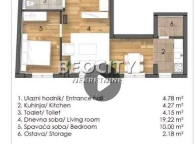 Dvosoban stan, Novi Sad, Salajka, prodaja, 44m2, 79200e, id1399975