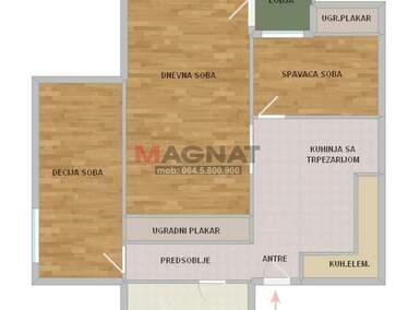 Trosoban stan, Beograd, Višnjička Banja, prodaja, 70m2, 227499e, id1391748