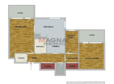 Trosoban stan, Beograd, Blok 28, prodaja, 84m2, 228888e, id1317509