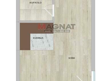 Garsonjera, Beograd, Vukov spomenik, prodaja, 20m2, 79900e, id1314424