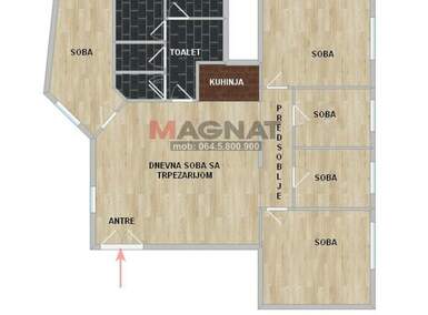 Stan, Beograd, Ekonomski fakultet, prodaja, 101m2, 279888e, id1404272