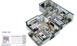 Dvoiposoban stan, Beograd, Rvati, prodaja, 73m2, 116800e, id1412591