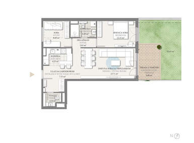 Dvoiposoban stan, Beograd, Autokomanda, prodaja, 78m2, 323999e, id1419124