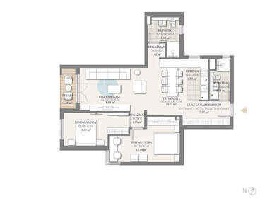 Trosoban stan, Beograd, Autokomanda, prodaja, 85m2, 310999e, id1419126