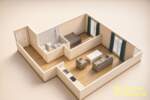 Dvosoban stan, Beograd, Hadžipopovac, prodaja, 56m2, 195405e, id1418079