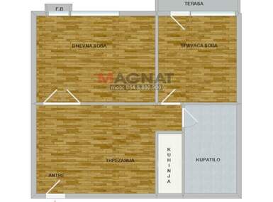 Dvosoban stan, Beograd, Ekonomski fakultet, prodaja, 63m2, 209888e, id1426630