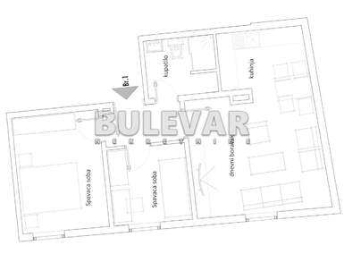 Dvoiposoban stan, Leskovac, Centar, prodaja, 53m2, 62000e, id1435243