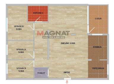 Troiposoban stan, Beograd, Cerak Vinogradi, prodaja, 83m2, 257888e, id1435346
