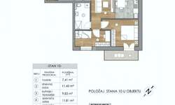 Dvoiposoban stan, Apatin, prodaja, 64m2, 69500e, id1436494