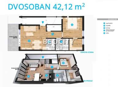 Dvosoban stan, Novi Sad, Telep, prodaja, 42m2, 105000e, id1440136