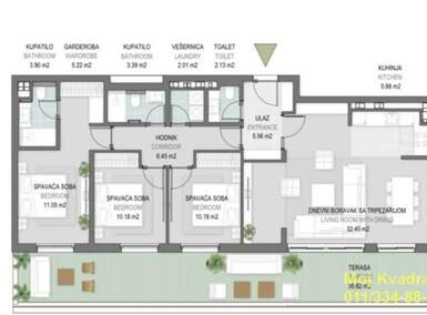 Cetvorosoban stan, Beograd, Blok 65, prodaja, 134m2, 569990e, id1444481
