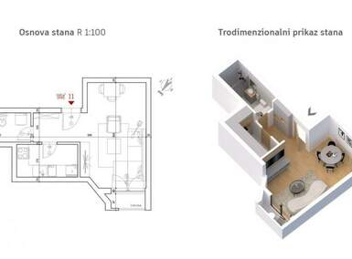 Jednosoban stan, Novi Sad, prodaja, 33m2, 81600e, id1448073