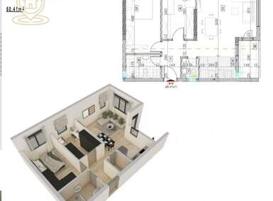 Trosoban stan, Novi Sad, prodaja, 60m2, 151025e, id1454611
