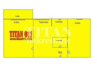 Dvoiposoban stan, Beograd, Braće Jerković, prodaja, 59m2, 188400e, id1455358