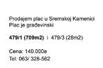 Plac, Sremska Kamenica, prodaja, 737m2, 140000e, id1460520