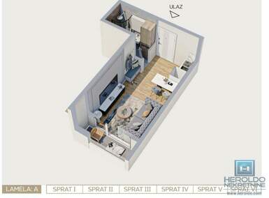 Garsonjera, Jagodina, prodaja, 24m2, 38400e, id1461406