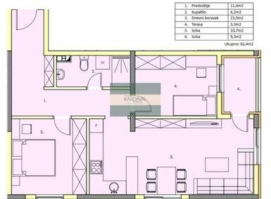 Dvosoban stan, Jagodina, prodaja, 62m2, 84240e, id1461443