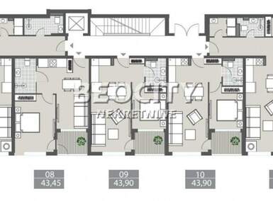 Dvosoban stan, Tivat, Centar, prodaja, 44m2, 177300e, id1462062