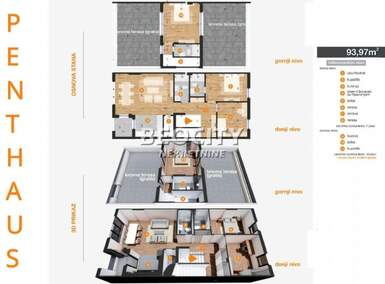 Cetvorosoban stan, Novi Sad, Telep, prodaja, 94m2, 235000e, id1463071