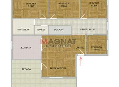 Stan, Beograd, Voždovačka crkva, prodaja, 114m2, 289888e, id1460152