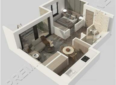 Dvosoban stan, Beograd, Banovo Brdo, prodaja, 47m2, 165165e, id1466979