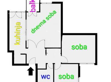 Trosoban stan, Beograd, prodaja, 73m2, 167000e, id1469780