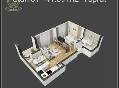 Dvosoban stan, Novi Sad, prodaja, 42m2, 78517e, id1469899