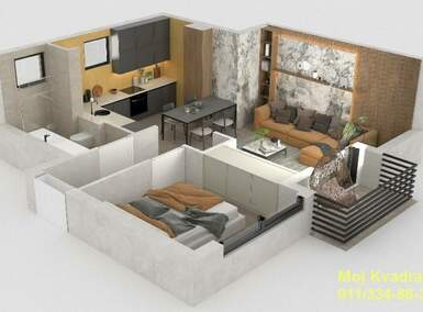 Dvosoban stan, Beograd, Vukov Spomenik, prodaja, 47m2, 187000e, id1475860