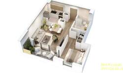 Dvosoban stan, Beograd, Zeleno Brdo, prodaja, 46m2, 138600e, id1475876