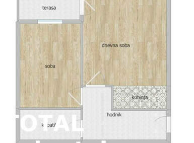 Dvosoban stan, Novi Sad, Bulevar Patrijarha Pavla, prodaja, 46m2, 149000e, id1476669