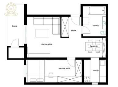 Dvosoban stan, Novi Sad, prodaja, 50m2, 135960e, id1477396