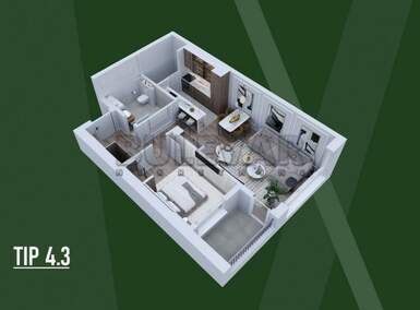 Dvosoban stan, Niš, Svetinikolska crkva, prodaja, 56m2, 121454e, id1478200