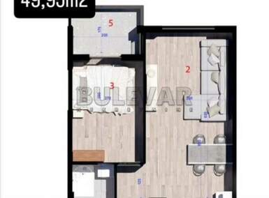Dvosoban stan, Kragujevac, Aerodrom, prodaja, 50m2, 90750e, id1478204