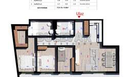 Cetvorosoban stan, Kragujevac, Aerodrom, prodaja, 75m2, 155719e, id1478209