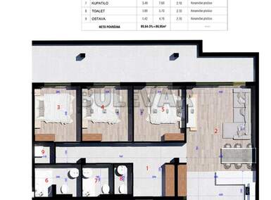 Cetvorosoban stan, Kragujevac, Aerodrom, prodaja, 86m2, 174953e, id1478210