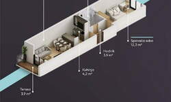 Dvosoban stan, Beograd, Lekino Brdo, prodaja, 47m2, 164500e, id1478308