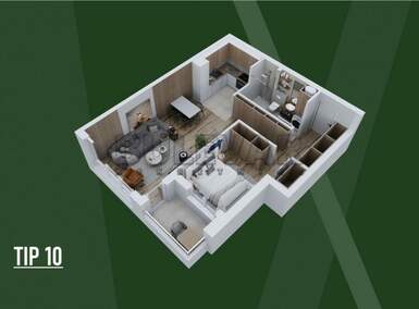 Dvosoban stan, Niš, Svetinikolska crkva, prodaja, 56m2, 119675e, id1478323