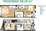 Trosoban stan, Novi Sad, Telep, prodaja, 58m2, 153700e, id1479535