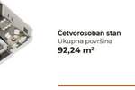 Cetvorosoban stan, Novi Sad, prodaja, 92m2, 182636e, id1481635