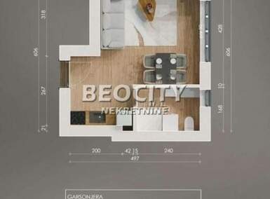 Jednosoban stan, Novi Sad, Centar, prodaja, 26m2, 105300e, id1483008