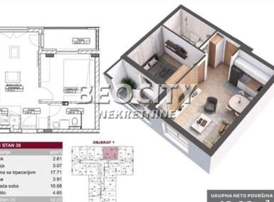 Dvosoban stan, Novi Sad, Liman 4, prodaja, 42m2, 100872e, id1483470