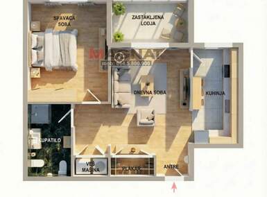 Dvosoban stan, Beograd, Blok 28, prodaja, 60m2, 249888e, id1476643