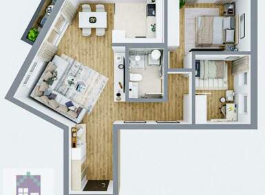 Dvoiposoban stan, Beograd, Rvati, prodaja, 65m2, 114400e, id1486222