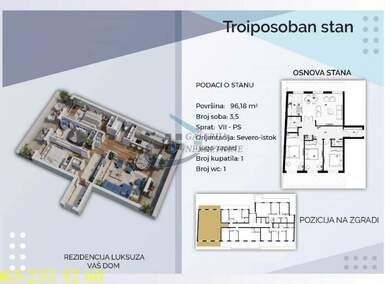 Troiposoban stan, Beograd - Dimitrija Tucovića | Prodaja · 96m² · 408.000€