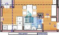 Garsonjera, Niš - Donja vrežina | Prodaja · 37m² · 66.600€