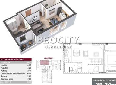 Dvosoban stan, Novi Sad - Liman 4 | Prodaja · 39m² · 96.138€