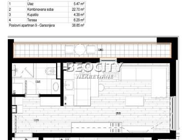 Jednosoban stan, Beograd - Radiofar | Prodaja · 39m² · 72.150€